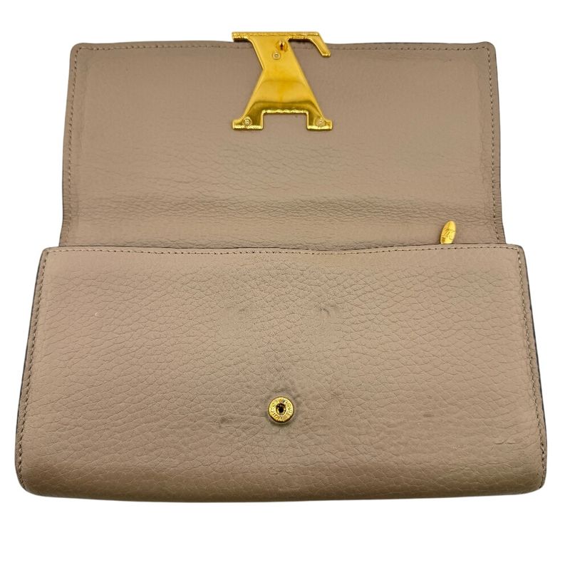 Louis Vuitton M61249 Portefeuille Capucines Long Wallet Gray Ladies