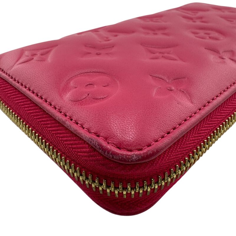 Louis Vuitton M82737 Round Zipper Zippy Wallet Long Wallet Pink Ladies