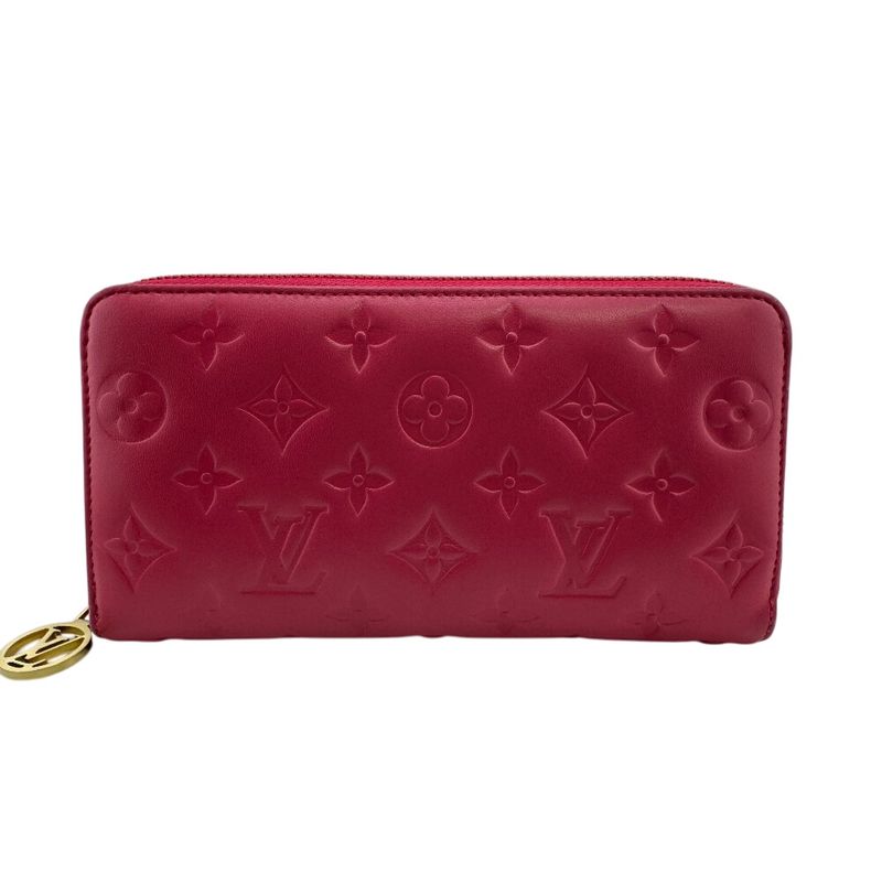 Louis Vuitton M82737 Round Zipper Zippy Wallet Long Wallet Pink Ladies