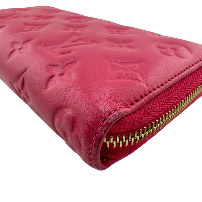 Louis Vuitton M82737 Round Zipper Zippy Wallet Long Wallet Pink Ladies