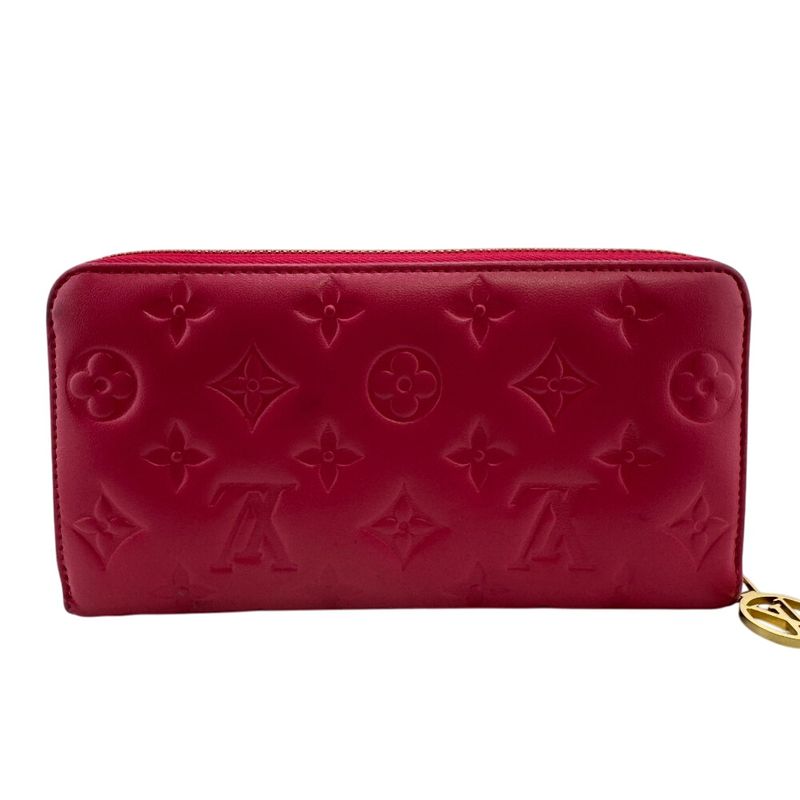 Louis Vuitton M82737 Round Zipper Zippy Wallet Long Wallet Pink Ladies