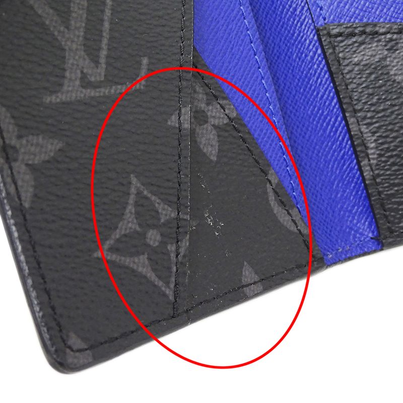 Louis Vuitton Card Case Epi Monogram Eclipse Men's Brand Business Card Holder