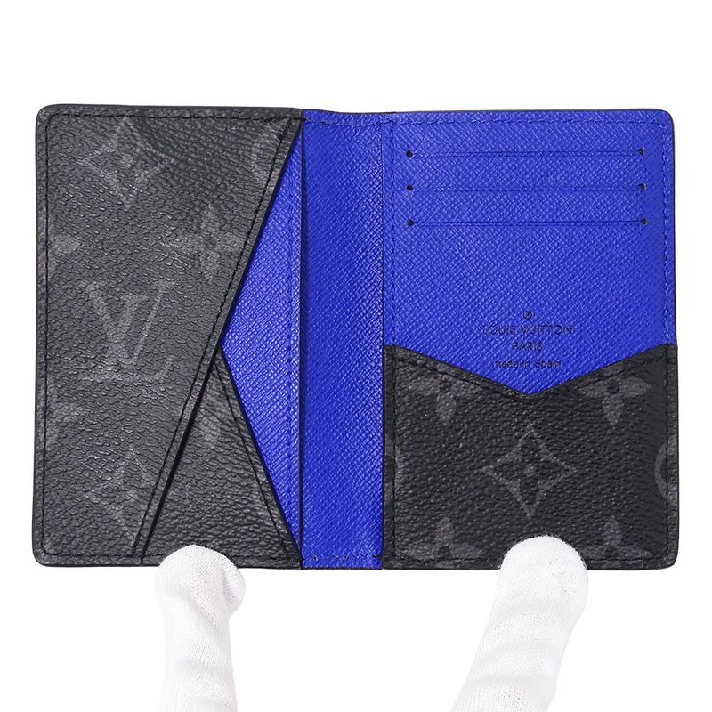 Louis Vuitton Card Case Epi Monogram Eclipse Men's Brand Business Card Holder