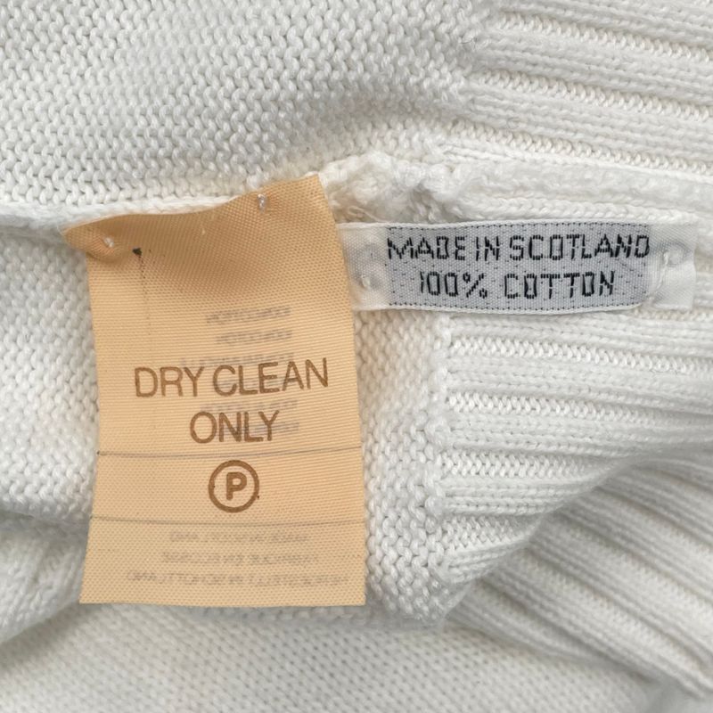 Chanel T-Shirt Knit Coco Mark Gold Button White