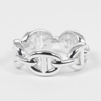 Hermes Chaine D'ancre Anchene PM Silver 925 Size 8 Ladies 5.4g Ring