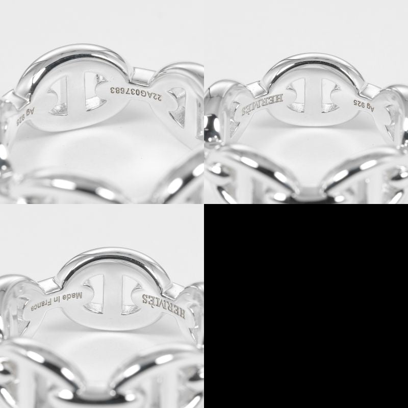 Hermes Chaine D'ancre Anchene PM Silver 925 Size 8 Ladies 5.4g Ring