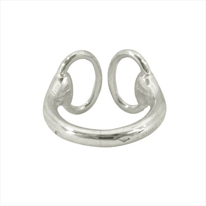 Polished Hermes Nausicaa Ring Horsebit Accessories Jewelry Sv925 90's Old