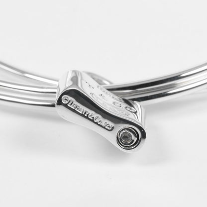 Tiffany & Co 1837 Cadenas Charm 3strand Silver 925 Ladies 26.9g Bangle