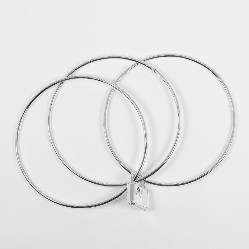 Tiffany & Co 1837 Cadenas Charm 3strand Silver 925 Ladies 26.9g Bangle