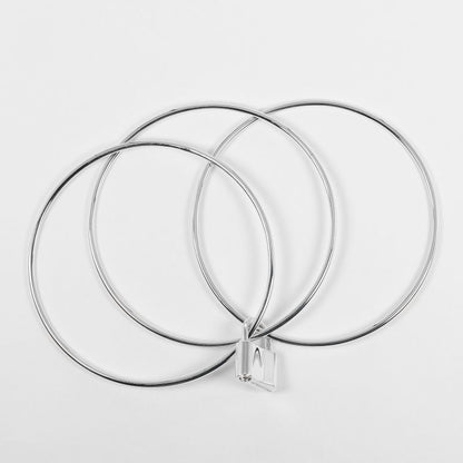 Tiffany & Co 1837 Cadenas Charm 3strand Silver 925 Ladies 26.9g Bangle