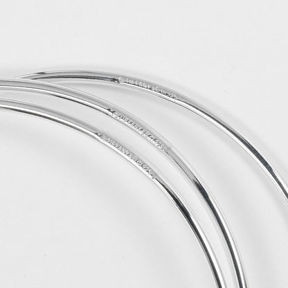 Tiffany & Co 1837 Cadenas Charm 3strand Silver 925 Ladies 26.9g Bangle