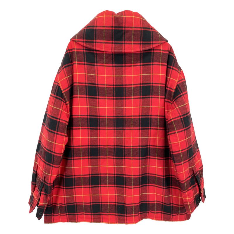 Balenciaga Red Checked Quilted Jacket 34
