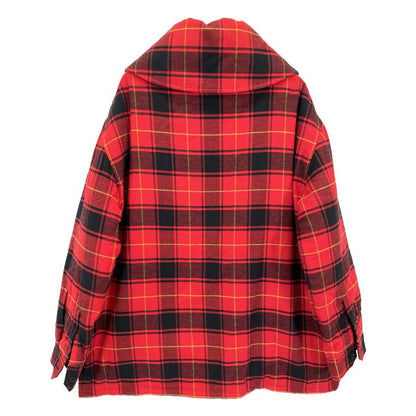 Balenciaga Red Checked Quilted Jacket 34