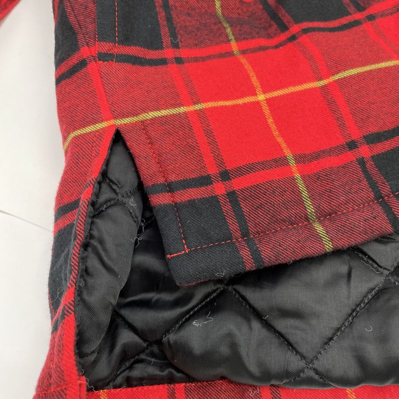 Balenciaga Red Checked Quilted Jacket 34
