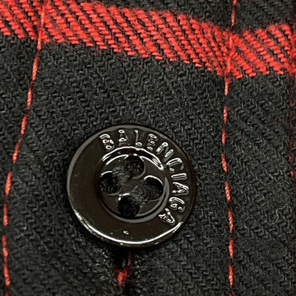 Balenciaga Red Checked Quilted Jacket 34