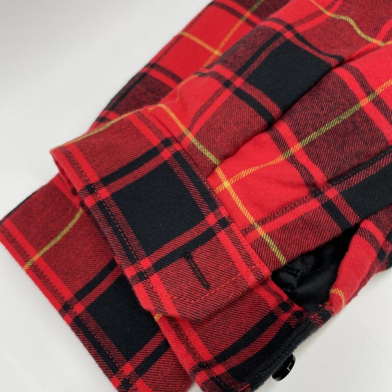 Balenciaga Red Checked Quilted Jacket 34