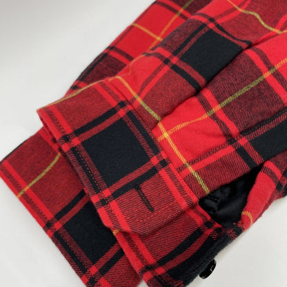 Balenciaga Red Checked Quilted Jacket 34