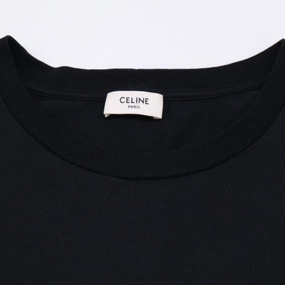 Celine 2x15m671q Black Crack Logo Stone Design T-Shirt S