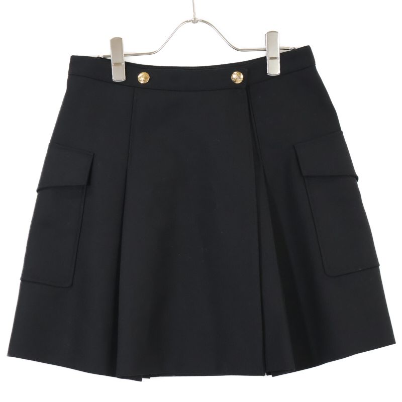 Celine 2j536523k Black Classic Wool Skirt 36
