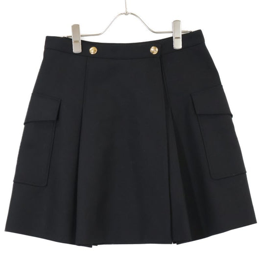 Celine 2j536523k Black Classic Wool Skirt 36