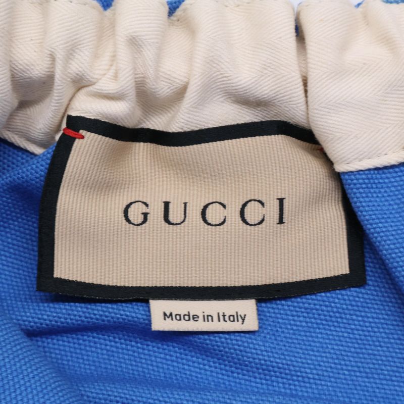 Gucci 696756 Blue Canvas Zip Pants 46