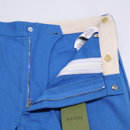 Gucci 696756 Blue Canvas Zip Pants 46