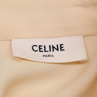 Celine 2b395865c Beige Trionf Buttoned Blouse with Large Bow 40