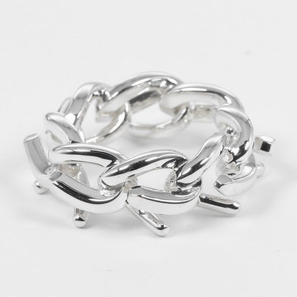 Tiffany & Co Forge Link High Polished Silver 925 10 Unisex 10.7g Ring