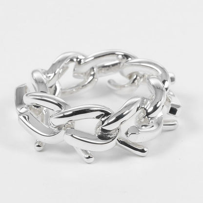 Tiffany & Co Forge Link High Polished Silver 925 10 Unisex 10.7g Ring