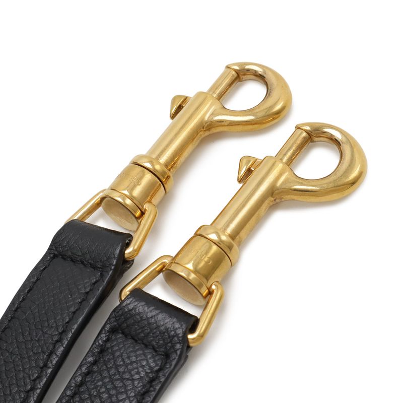 Celine Belt Bag Micro Handbag 2way Shoulder Bag Crossbody Leather Black Gold