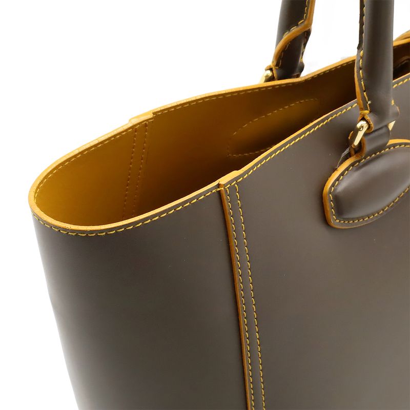 Loewe Leo Tote Shoulder Bag Shoulder Anagram Perforated Logo Leather Khaki