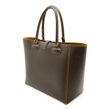 Loewe Leo Tote Shoulder Bag Shoulder Anagram Perforated Logo Leather Khaki