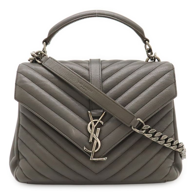 Saint Laurent Paris YSL Yves Saint Laurent College Handbag 2way Chain Shoulder