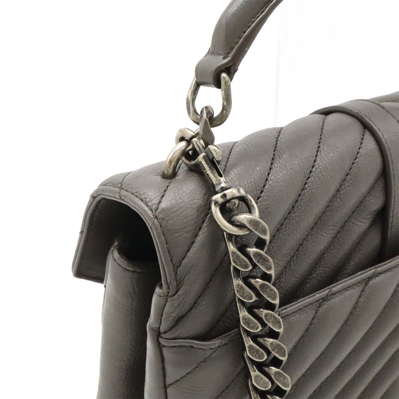 Saint Laurent Paris YSL Yves Saint Laurent College Handbag 2way Chain Shoulder