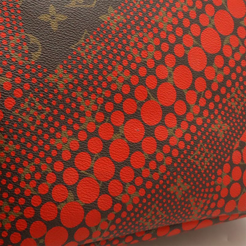 Louis Vuitton Monogram Wave Neverfull MM Pumpkin Dot Tote Bag Shoulder Rouge