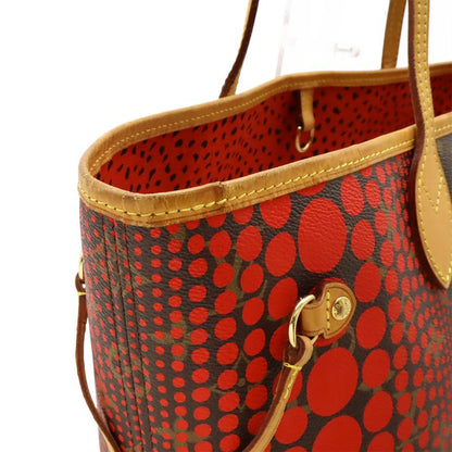 Louis Vuitton Monogram Wave Neverfull MM Pumpkin Dot Tote Bag Shoulder Rouge