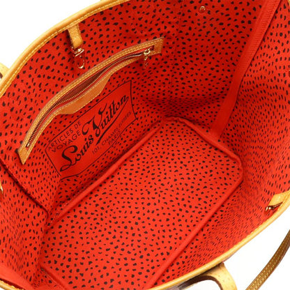 Louis Vuitton Monogram Wave Neverfull MM Pumpkin Dot Tote Bag Shoulder Rouge
