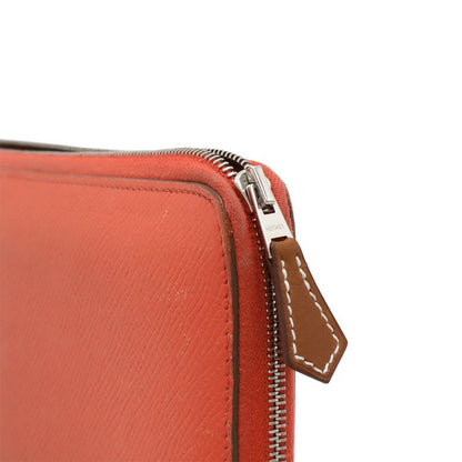 Hermes Azap Long Silk Inn Round Zipper Long Wallet Vaux-Epson Leather Rose