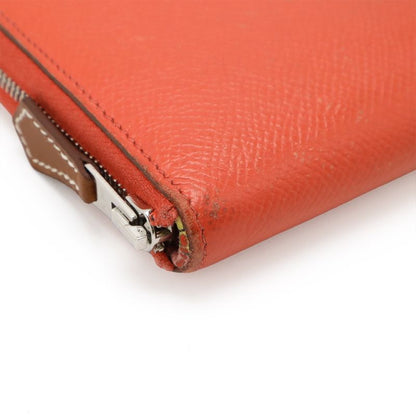 Hermes Azap Long Silk Inn Round Zipper Long Wallet Vaux-Epson Leather Rose