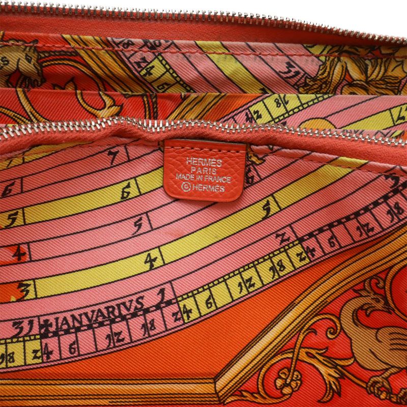 Hermes Azap Long Silk Inn Round Zipper Long Wallet Vaux-Epson Leather Rose
