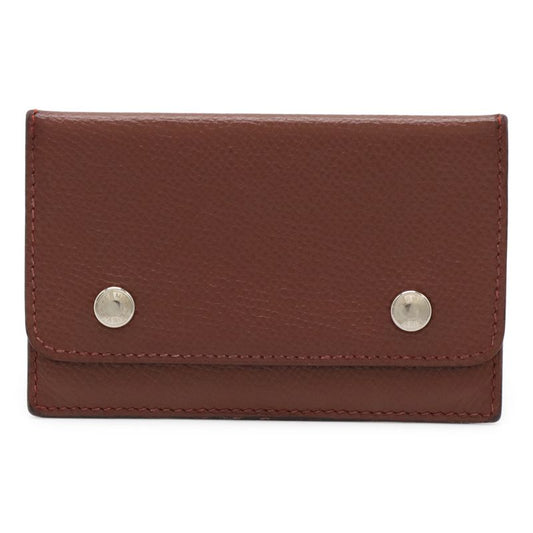 Hermes Serie Card Case Business Card Holder Pass Case Vaux Epson Leather Red