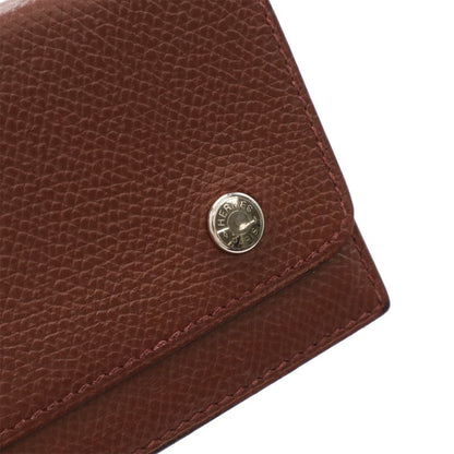 Hermes Serie Card Case Business Card Holder Pass Case Vaux Epson Leather Red