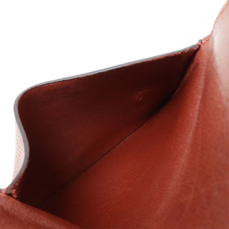 Hermes Serie Card Case Business Card Holder Pass Case Vaux Epson Leather Red