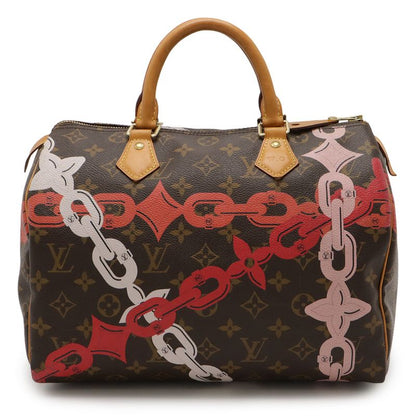 Louis Vuitton Monogram Bay Speedy 30 Chain Print Handbag Mini Boston Bag with
