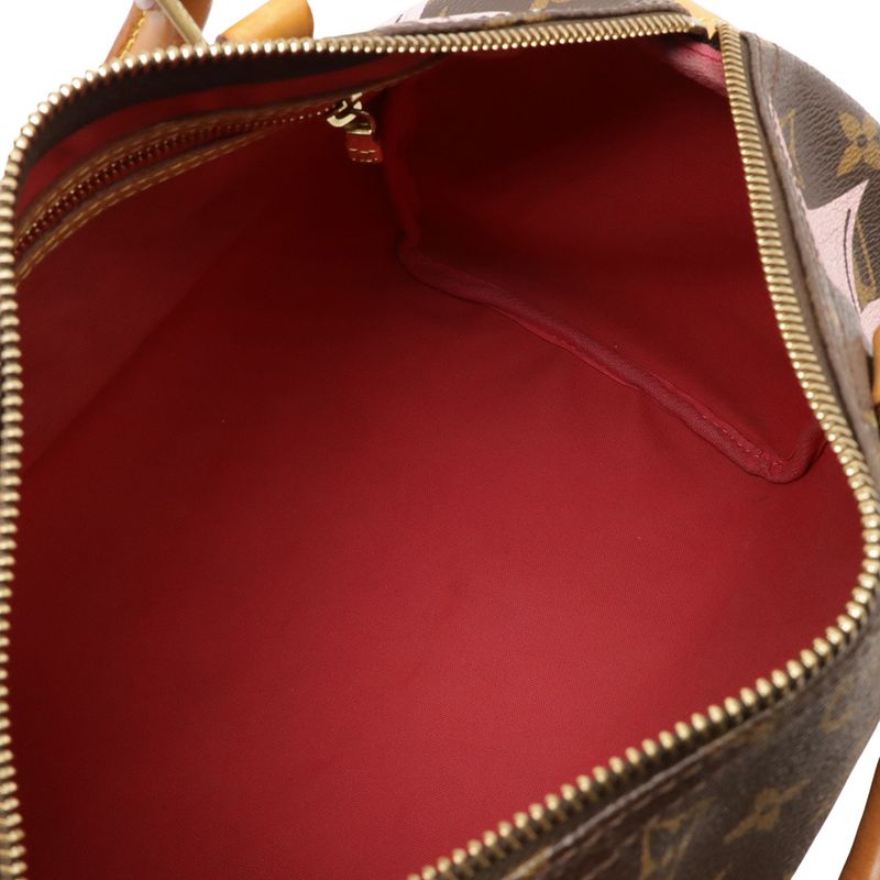 Louis Vuitton Monogram Bay Speedy 30 Chain Print Handbag Mini Boston Bag with