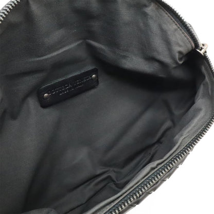 Bottega Veneta Veneta Intrecciato Body Bag Waist Pouch Hip Bag Leather Black