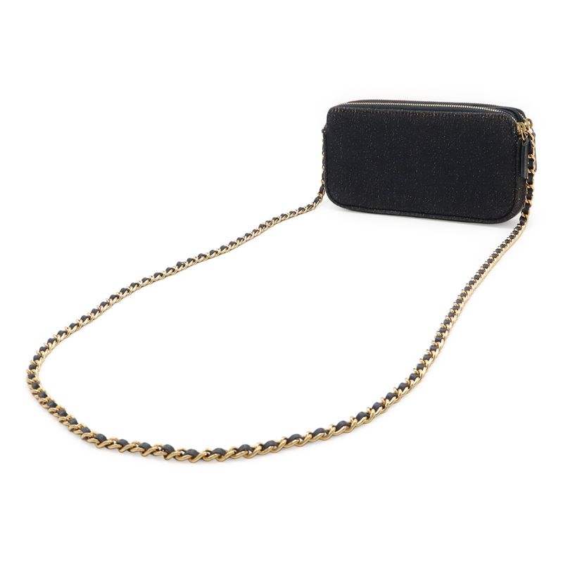 Chanel Deauville Chain Wallet Long Wallet Clutch 2way Shoulder Bag Pochette