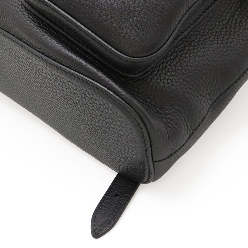 Gucci Bamboo Backpack Sac Backpack Shoulder Bag Fringe Tassel Leather Black