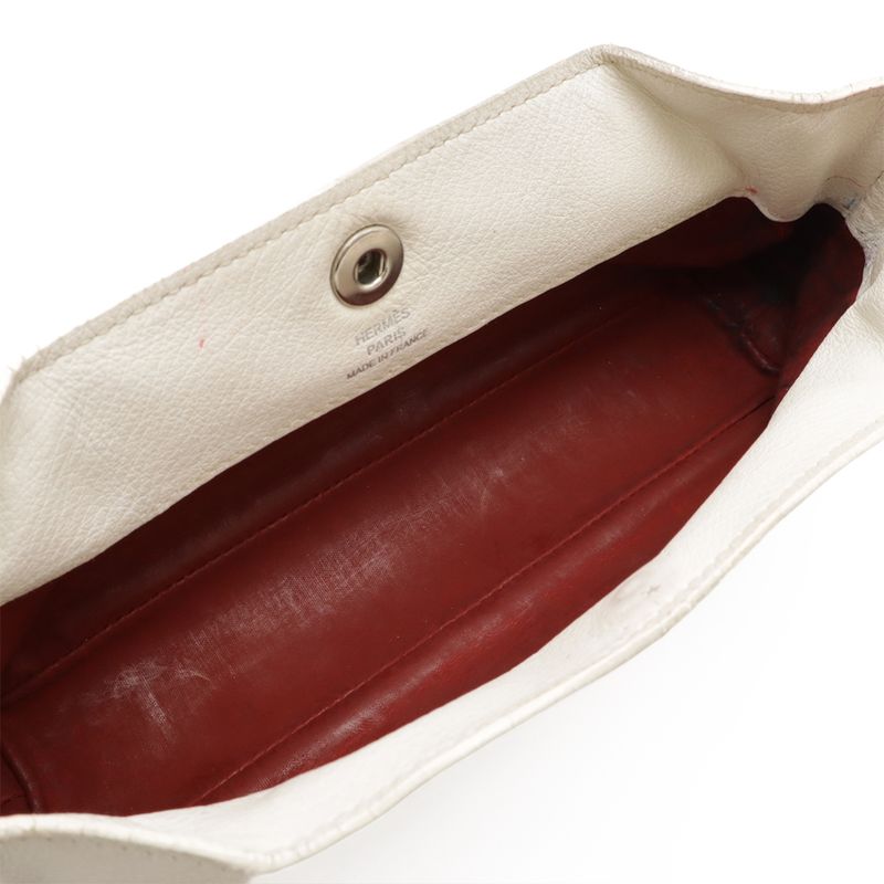 Hermes Bee Pop PM Pouch Small Bag Pencil Case Pencil Box Leather Off-White