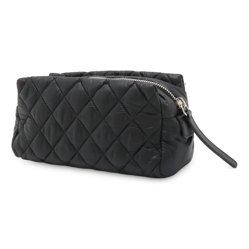 Chanel Coco Cocoon Coco Mark Makeup Pouch Makeup Pouch Small Bag Quilted Nylon